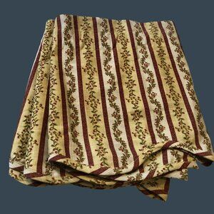 Valance Curtains Reversible Set of 3 Scalloped Floral Cottage Farmhouse